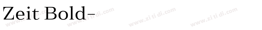 Zeit Bold字体转换